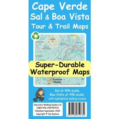 Cape Verde, Sal and Boa Vista Tour & Trail Super-Durable Maps